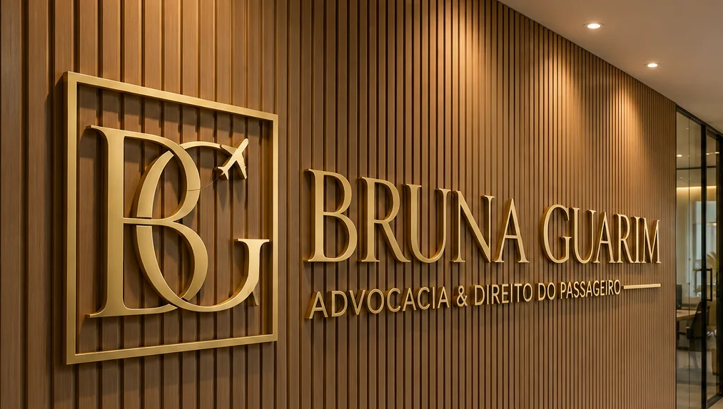 Identidade visual do escritório aplicada em parede